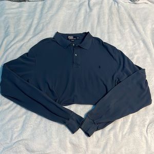 Grayish Blue cropped Polo Lauren
